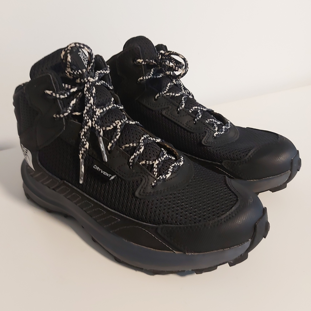 The North Face Kids Black Sneakers with White Accents